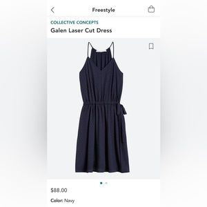 Navy Blue eyelet dress